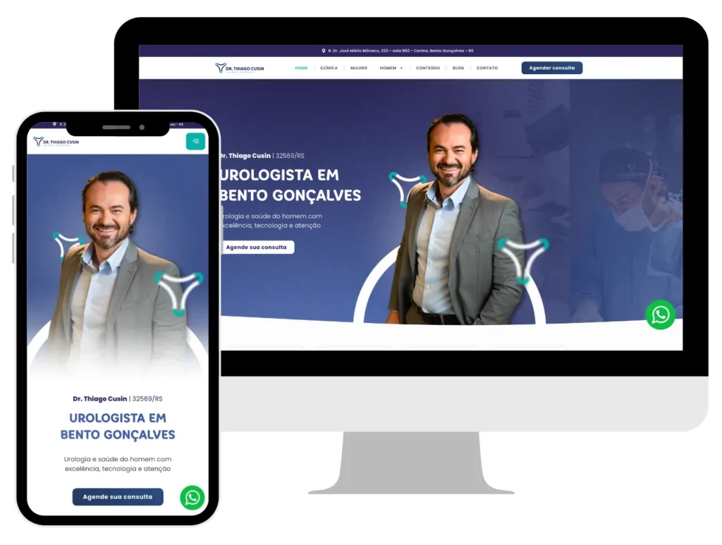 Projeto Site institucional do Dr. Thiago Cusin